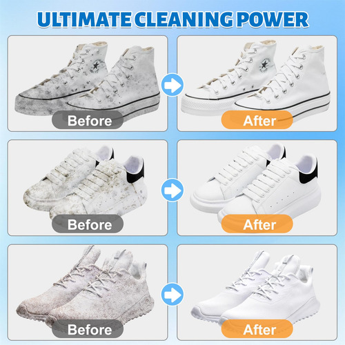 Limpiador De Zapatos Espuma 200 Ml Kit Limpieza Para Blancos