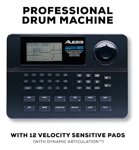 Caja De Ritmos Alesis Sr-16 , 233 Sonidos, 12 Pads, Negro