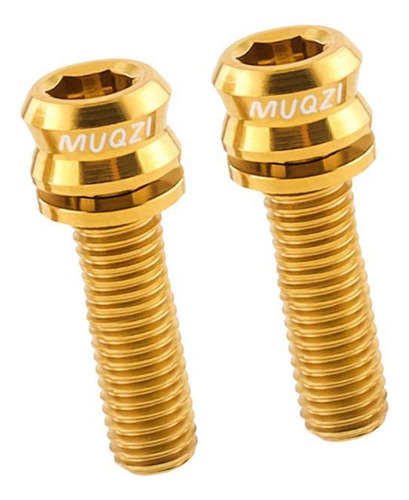 2 Tornillos De Vástago De Manillar De Bicicleta M6 17 Oro