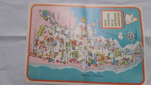 Lamina Antigua Revista * Billiken * Mapa Turistico Argentina (Usado)