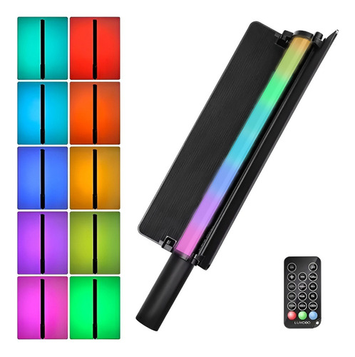 Bastão De Iluminação Tubo Com Led Rgb Luxceo 36w Fotos P520 Cor da estrutura Preto 110V/220V (Bivolt)