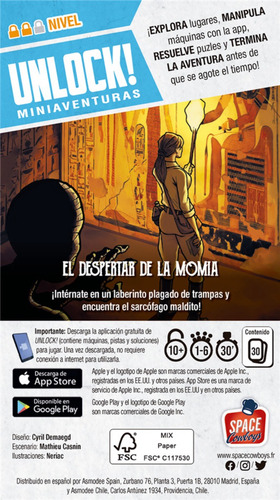 Unlock! Miniaventuras El Despertar De La Momia Juego De Mesa