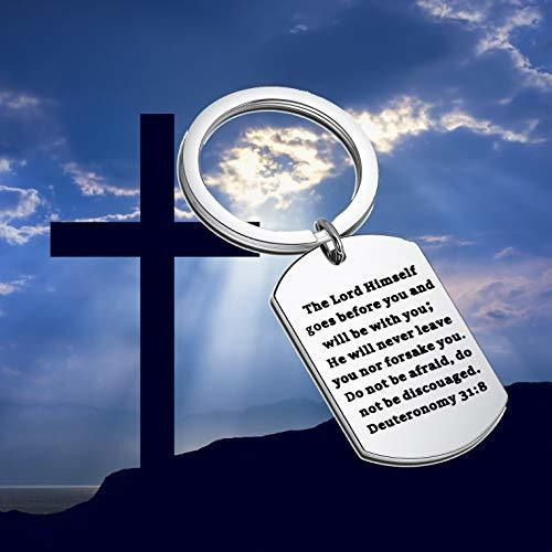 Imagen 7 de 7 de Bekech Llavero Cristiano Deuteronomio 31: 8 Escritura Versí