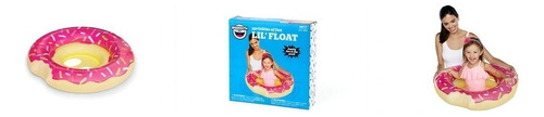 Inflable Salvavidas Infantil En Forma De Dona Bigmouth Color Rosa Chicle