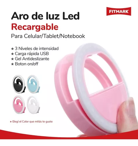 Aro Luz LED anillo Selfie para móvil tablet portátil monitor USB