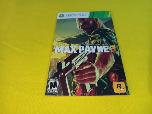 Manual Original Max Payne 3  Xbox 360