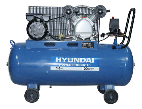 Compresor Hyundai Monofásico 3hp 100l 115psi Correa