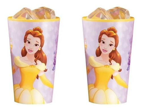 Set de 2 tazas modelo Princess Bela Avon de Disney, 300 ml, color llas yellow