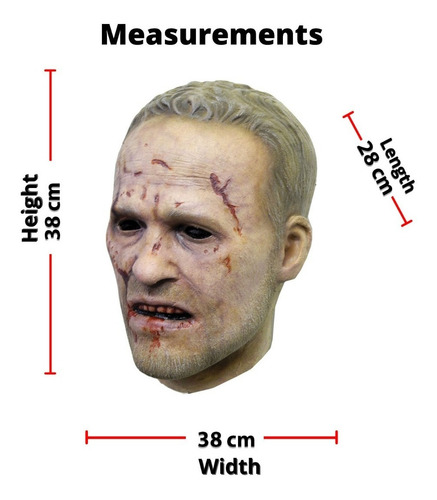 Máscara Zombie Merle Walker The Walking Dead Halloween Tot