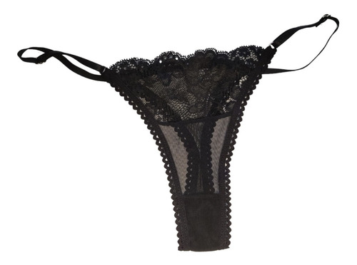 Imagen 7 de 10 de Conjunto Ropa Interior Mujer Encaje Corpiño Mas Less | Negro
