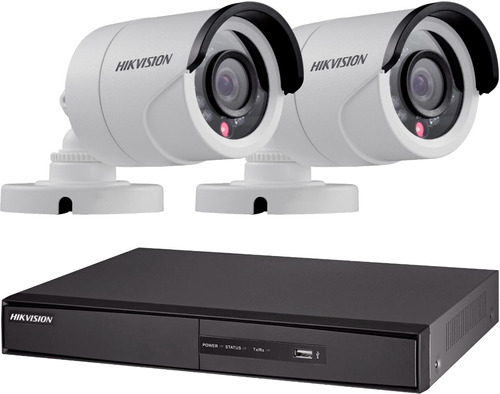 Kit Seguridad Hikvision Dvr 4 + 2 Camaras Exterior