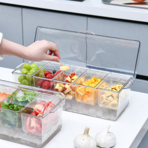 Bandeja Para Servir Condimentos Refrigerados, Cuenco Para