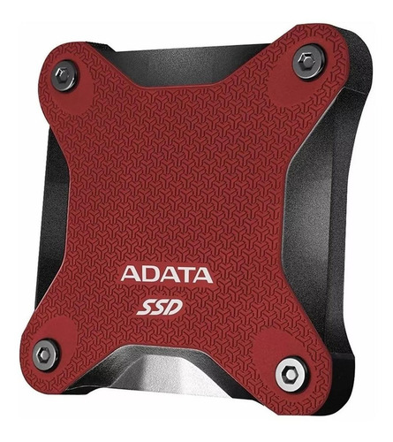 Imagen 2 de 3 de Disco sólido SSD externo Adata ASD600Q-240GU31 240GB rojo