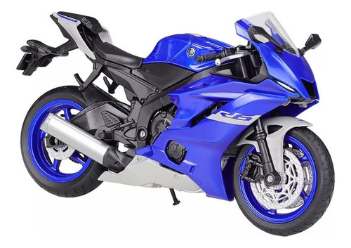 Yamaha R6 1:12 Miniatura Metal Moto Con Base