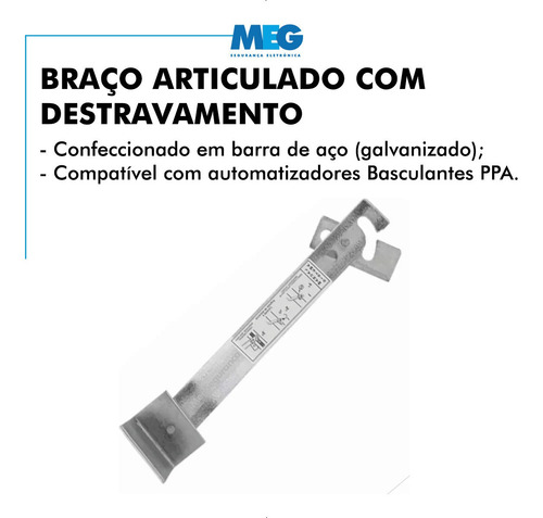 Imagem 6 de 8 de Kit Motor Ppa Portão Basculante 350kg 1,5m Rápido + Suporte