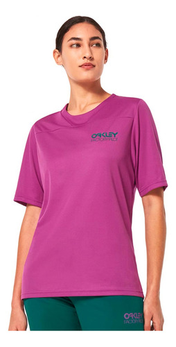 Polera Mtb Oakley Factory Pilot Lite Ss Mujer Morado