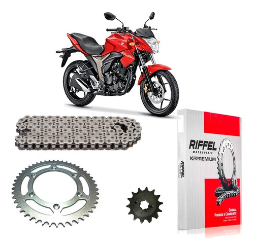 Kit Transmision Riffel Suzuki Gixxer 150 45/15 - Fas Motos