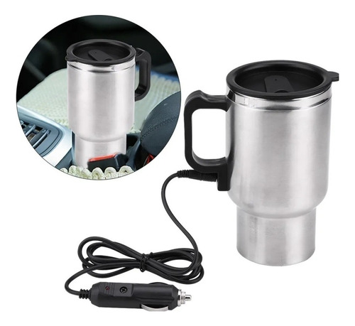 Vaso 480ml Térmico Auto Acero Tazon Mug 12v Eléctrico 