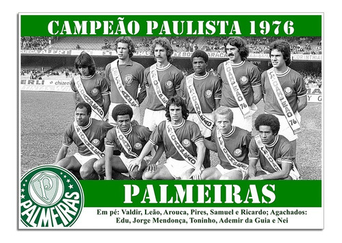 Poster Do Palmeiras - Campeão Paulista 1976 [20x30cm]