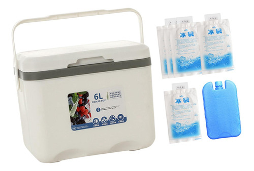 Nevera Portátil Para Acampar, Con Bolsa De Hielo, Ideal
