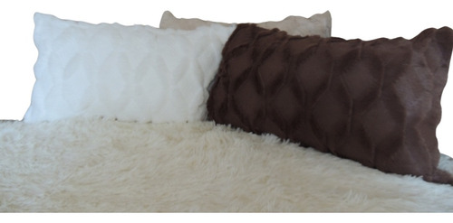 Funda Almohadon Peluche Glee Rectangular Marrón Glee