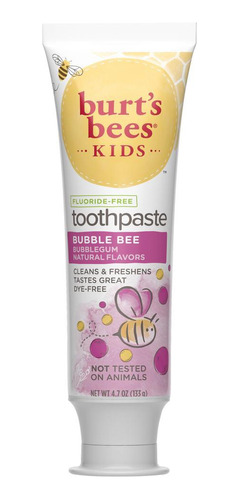 Burt´s Bees Kids Pasta Para Niños Sabor Chicle Libre Flúor