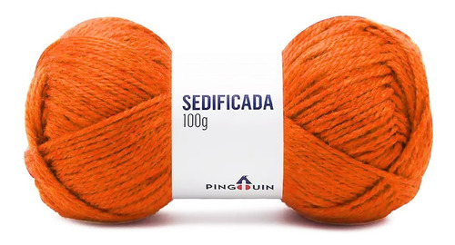 Lã Sedificada Pingouin 100g 167mts Crochê Tricô Tex 600 Cor 2234- Jerimum