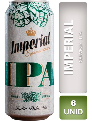 Cerveza Imperial Ipa India Pale Ale Lata 473ml X6. Unidades