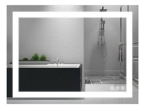 Espejo Luz Led De Baño Táctil Lujo Bluetooth Antivaho 60x80