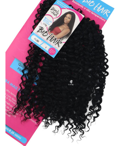 Combo 2 Cabelos Cacheado Cacheado Fibra D Proteina P/crochet Cor Preto Cor 1