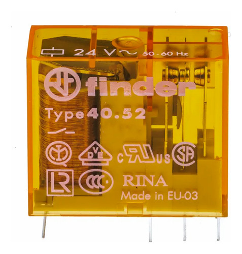 Relé Mini Para Circuito Impreso E Plug-in 24vac Finder