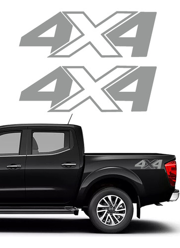 2 Adesivos 4x4 Frontier 2020 Nissan Modelo Original 28x10cm