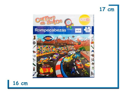 Imagen 2 de 2 de Puzzle X 88 Piezas Carrera De Autos