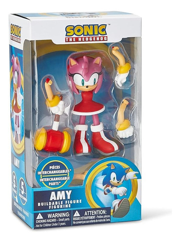 Amy Rose Figura Accion Armable Intercambiable Sonic 10cm