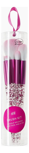 Brochas De Maquillaje Profesionales 5pz Color Rosa