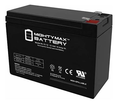 Mighty Max Battery 12v 10ah Batería Para Scooter Reemplaza 