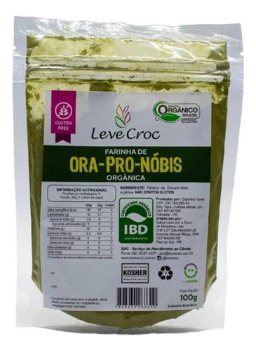 Farinha De Óra-pro-nóbis Orgânica Sem Glúten Leve Croc 100g