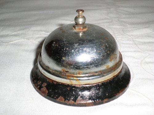 Antiguo Timbre Hotel Recepción Bello Sonido Golpe Superior (Usado)