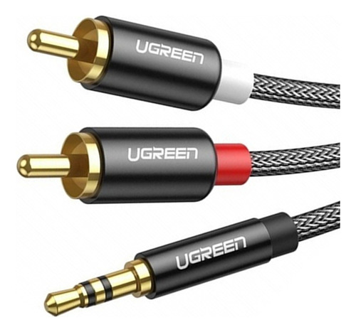 Cable 2m Ugreen Rca Auxiliar 3.5mm Calidad Premium Radio Pc