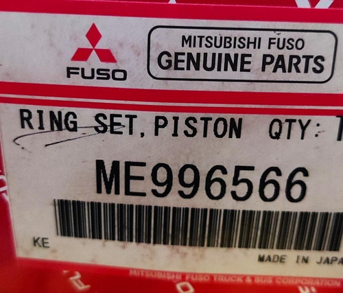 Me996566 Original Mitsubishi Anillos Pistón Std Fe659/fe85