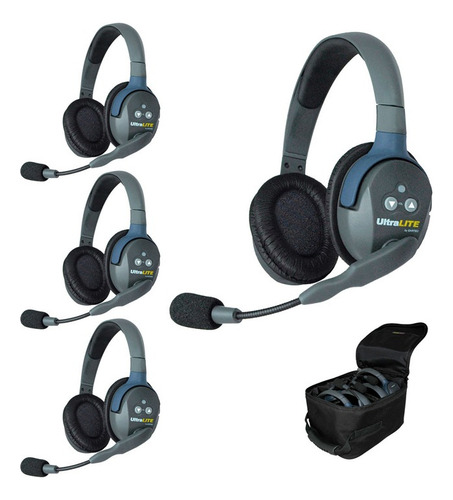 Eartec Ultralite Sistema Intercom Kit 4 Fones 1main+3remotes (Usado)