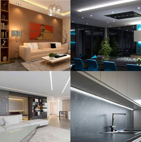 Perfil Para Tira Led 220v De Aluminio 1 Metro Largo - Unilux