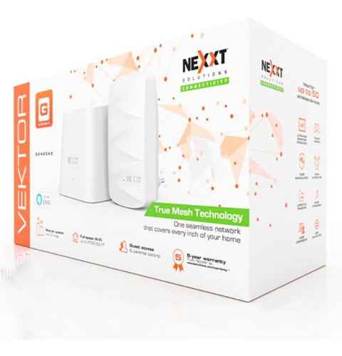 Vektorg2400-ac 2 Pack Sistema Mesh Gigabit Dual Banda Nexxt 