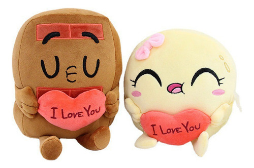 2pcs Choco & Pancake In Love Muñeca Peluche Juguete Regalo A