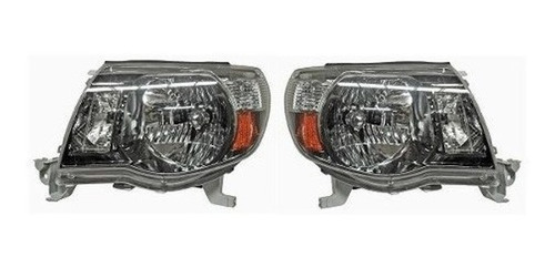 Par Juego Faros Toyota Tacoma  2009 - 2011 Fondo Negro Hjk