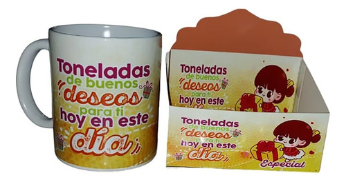 10 Tazas San Valentin Con Cajita