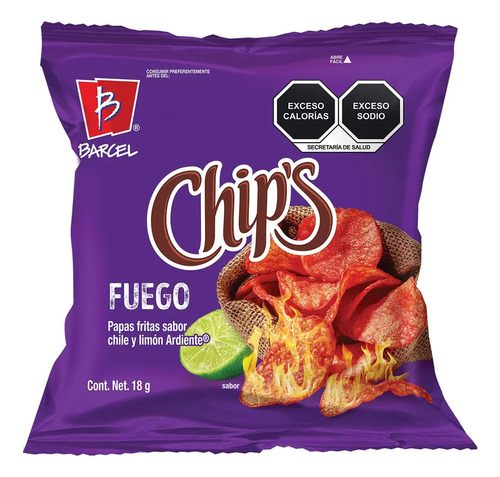 Chips Fuego 18gr - Barcel - Producto Mexicano