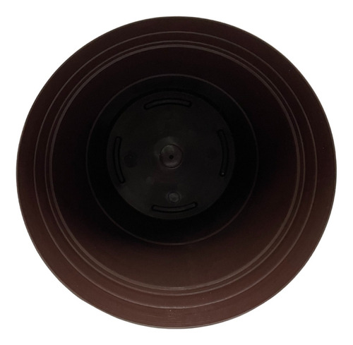Maceta Redonda De Plastico Lisa # 900 13.5 Lts Chocolate