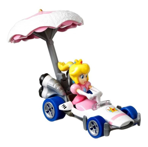 Hot Wheels Mario Kart Auto Con Personaje Gvd30 Mattel