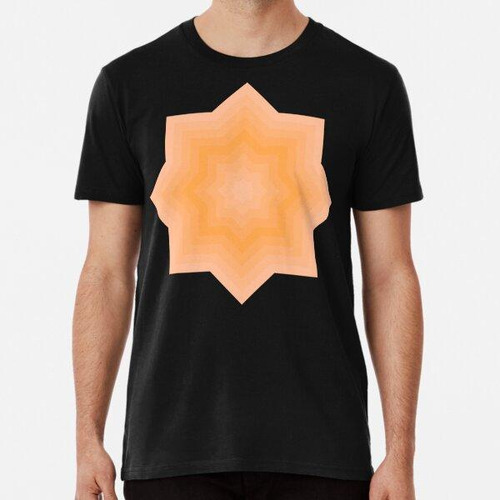 Remera Patrón De Estrella Abstracto Naranja Ardiente Melocot